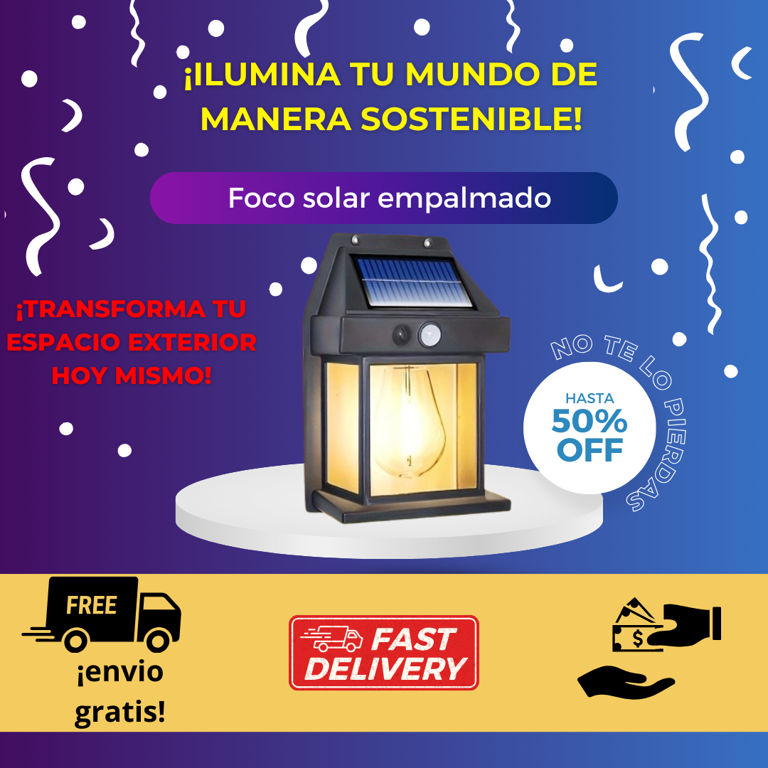 Foco solar empalmado